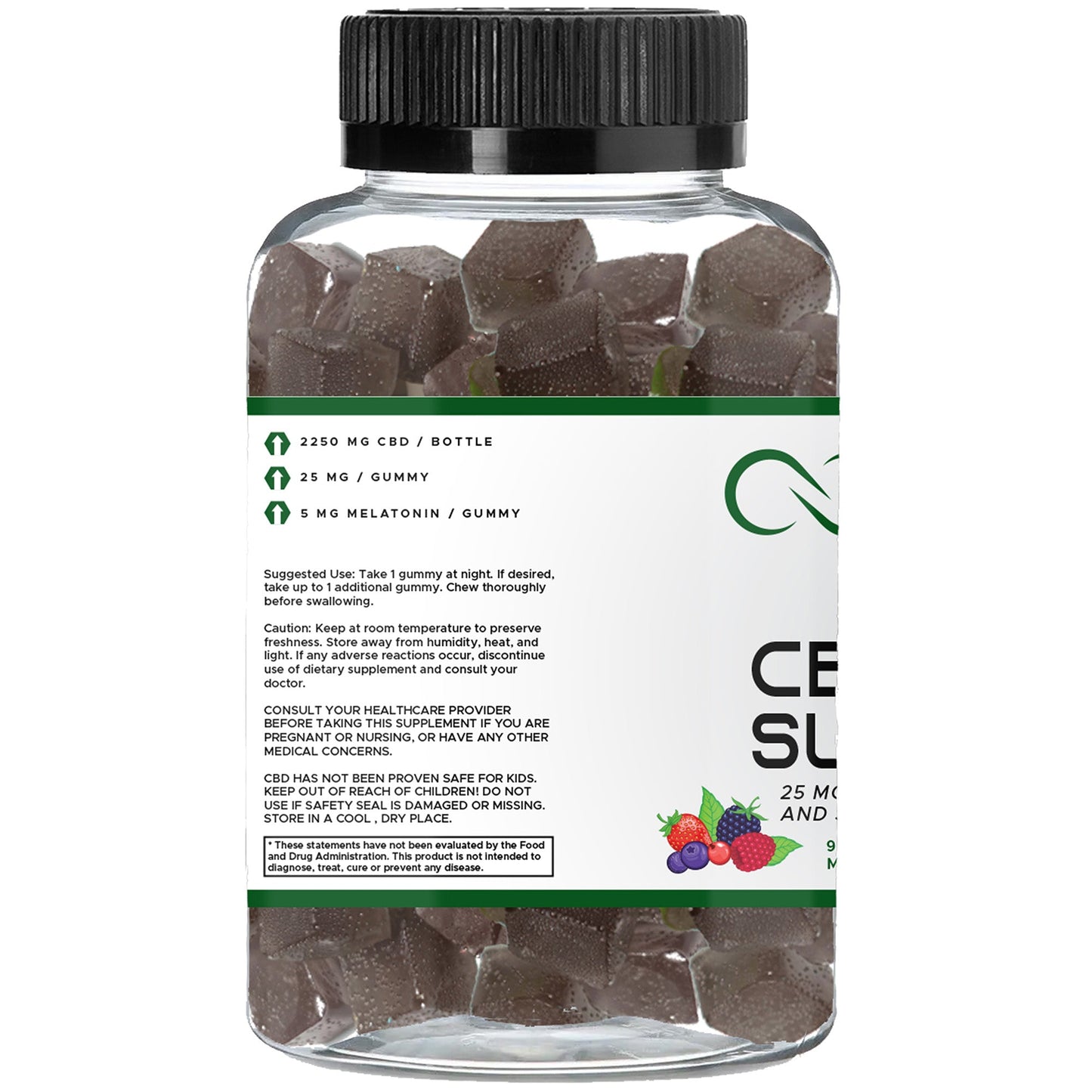 Balanced Dose 25 MG CBD Gummy with 5 MG Melatonin and CBN for Sleep