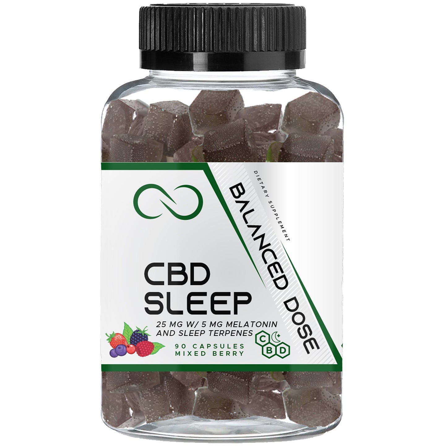 Balanced Dose 25 MG CBD Gummy with 5 MG Melatonin and CBN for Sleep
