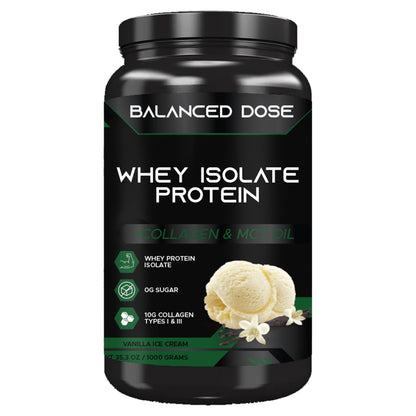 Balanced Dose Whey Protein Isolate + Collagen + MCT Oil